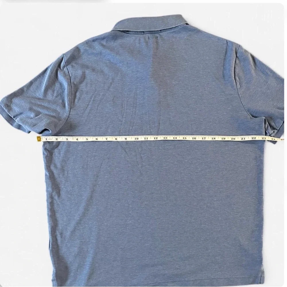 Polo Ralph Lauren Classic Fit Blue Pony Logo Shirt Mens Large Preppy Classic - Picture 3 of 5